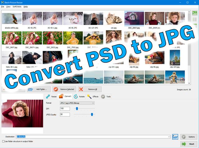 Batch PSD To JPG Converter Software | Free Download