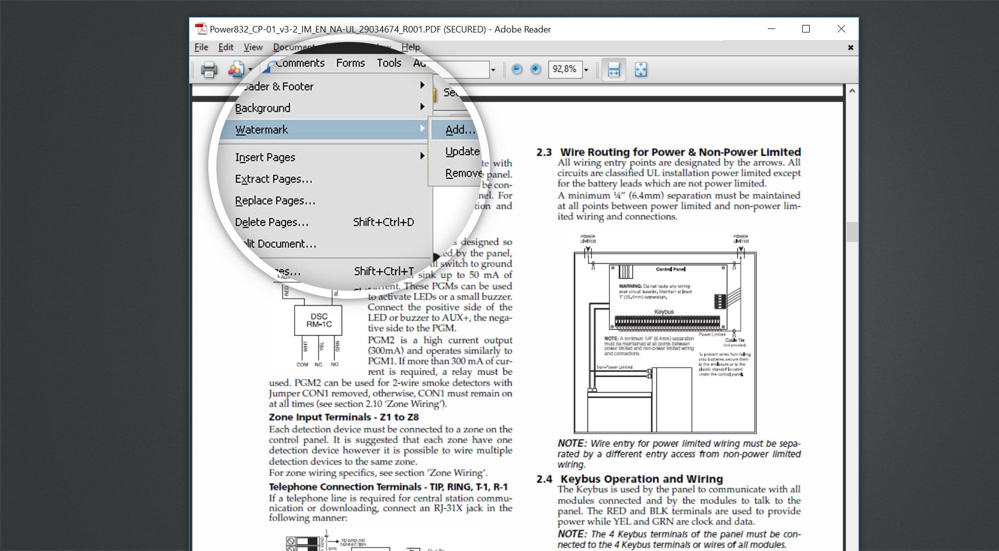 erase watermark adobe pdf file