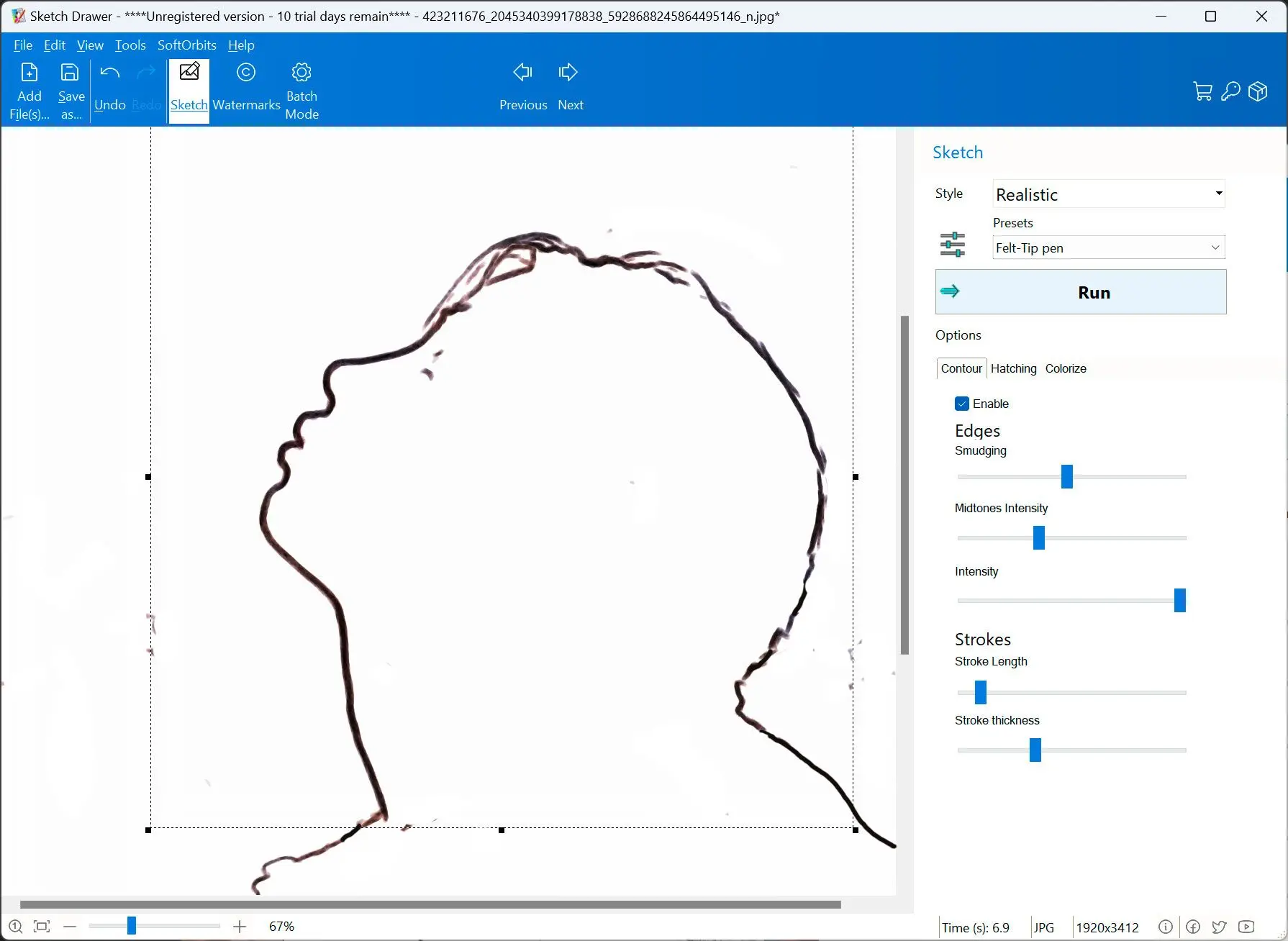 Convert Image to Outline.